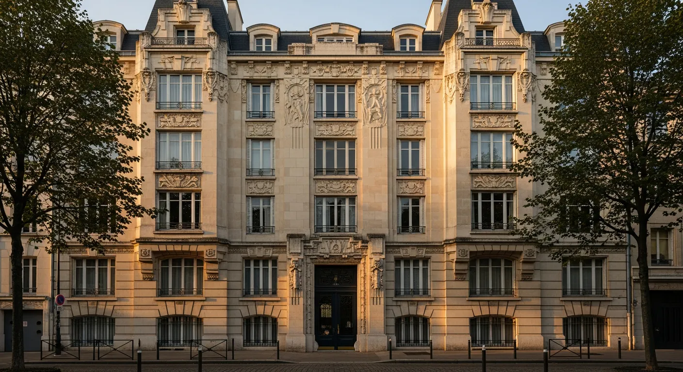Immeuble Art Déco de la reconstruction à Reims, typique du parc immobilier rémois des années 1920