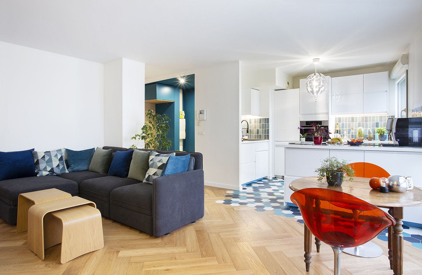 Rénovation d'un appartement Alfortville - Cuisine ouverte salle à manger et salon