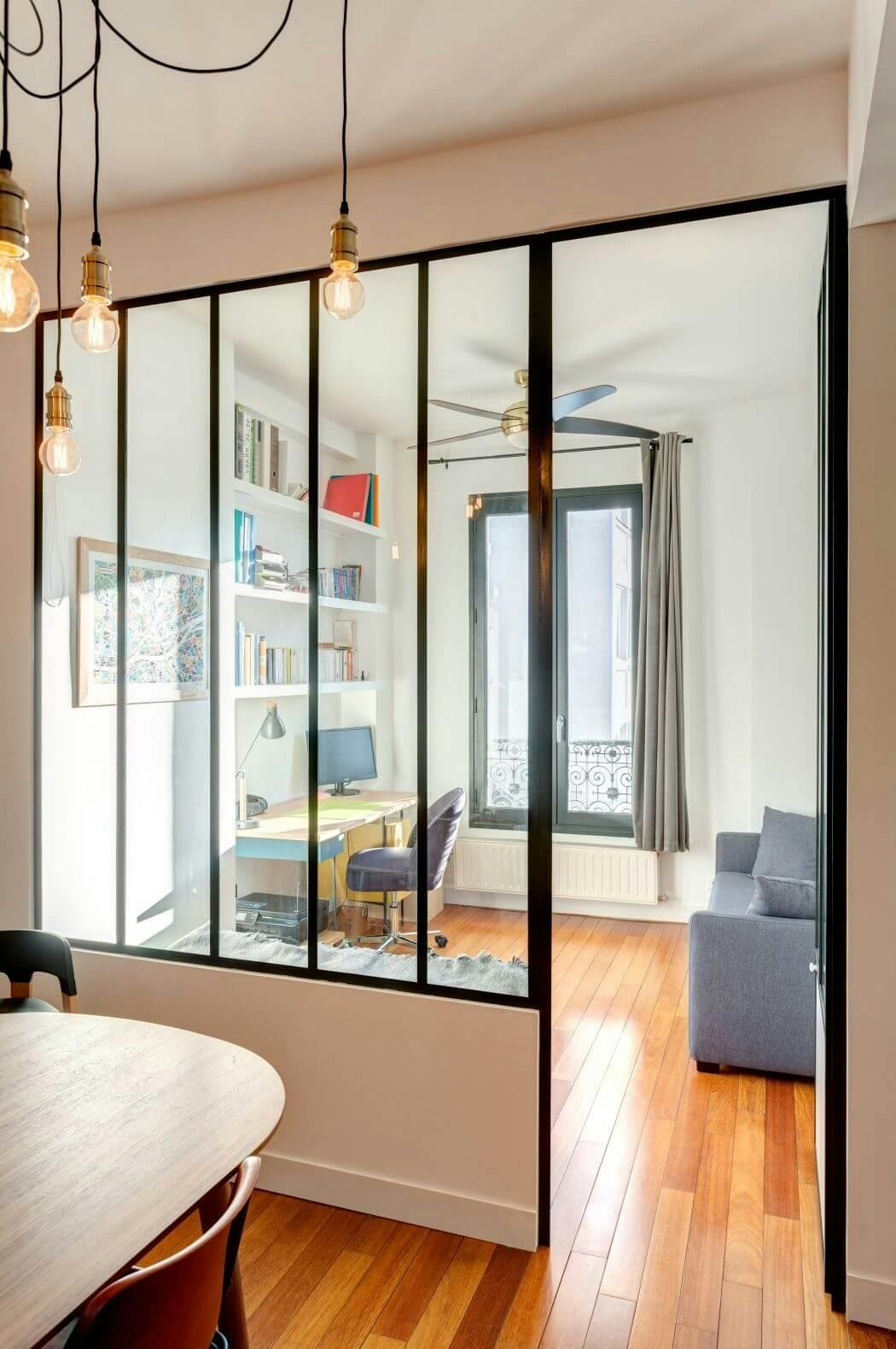 Rénovation d'un appartement avec verrière sur-mesure