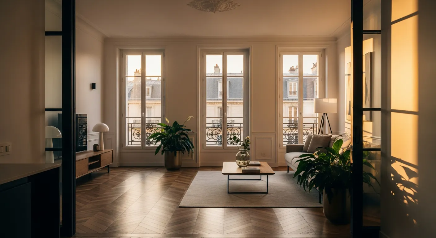Appartement rénové après travaux de rénovation énergétique avec nouveau DPE