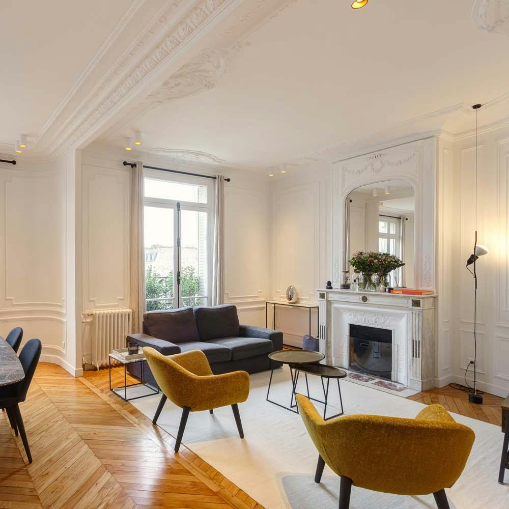 Rénovation appartement 89 m² Paris 15 - séjour et salle à manger