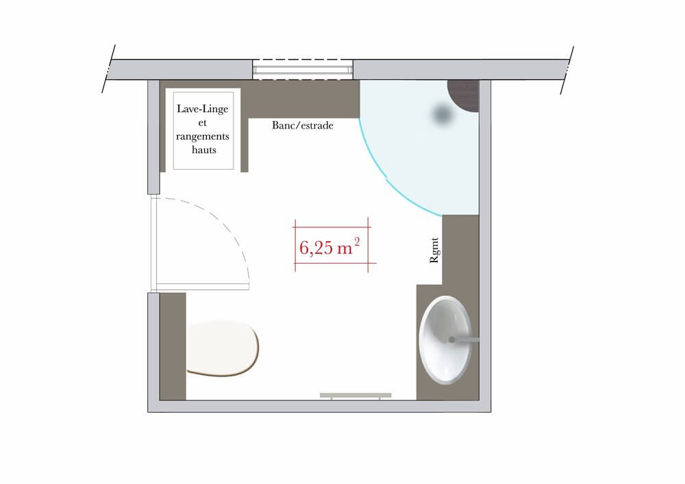 Plan Salle De Bain 6m2