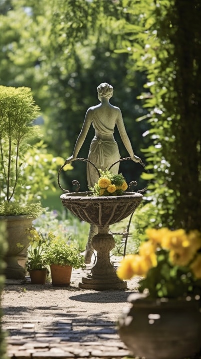 De belles statues au jardin - Référencement naturel de votre site
