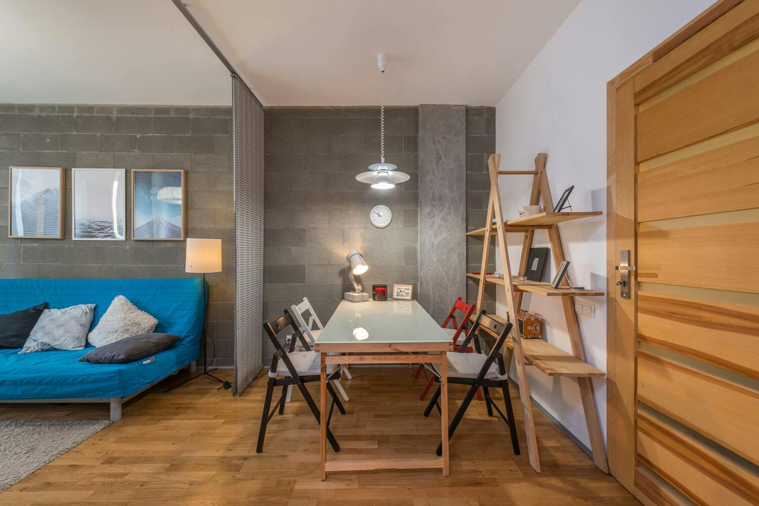 appartement bois et brique