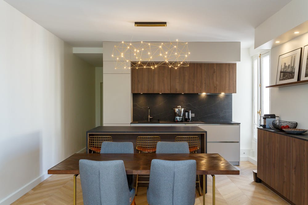 Rénovation d'un appartement 85m2 Paris 18 - Salle à Manger / Cuisine