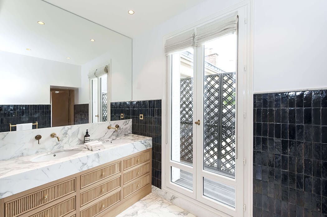 renovation haut de gamme d'une salle de bain parisienne