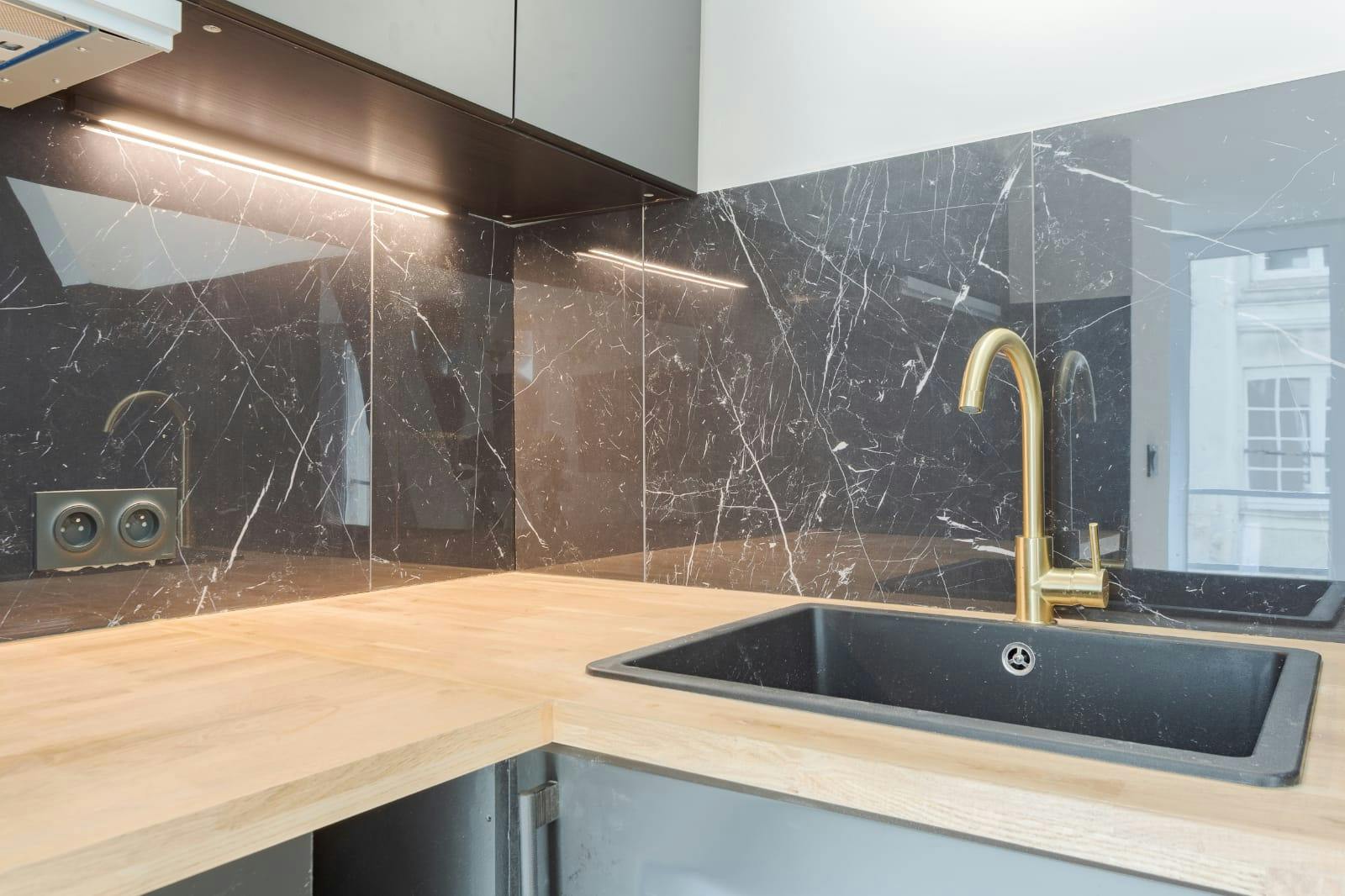 Plan de travail cuisine studio 15 m²