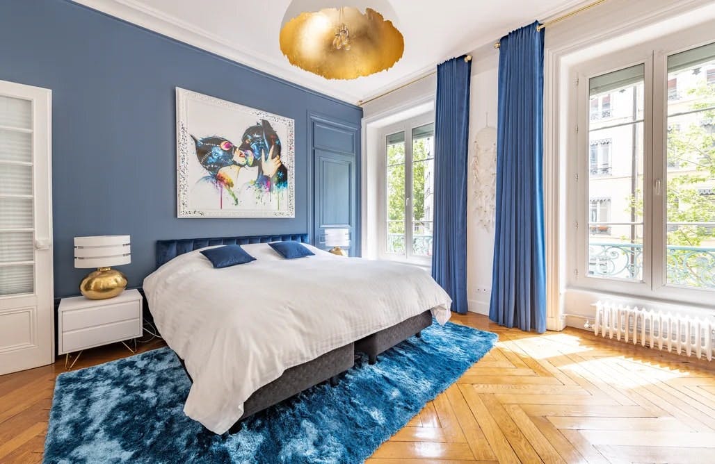 Rénovation d'un appartement original de 120 m² - chambre Lyon