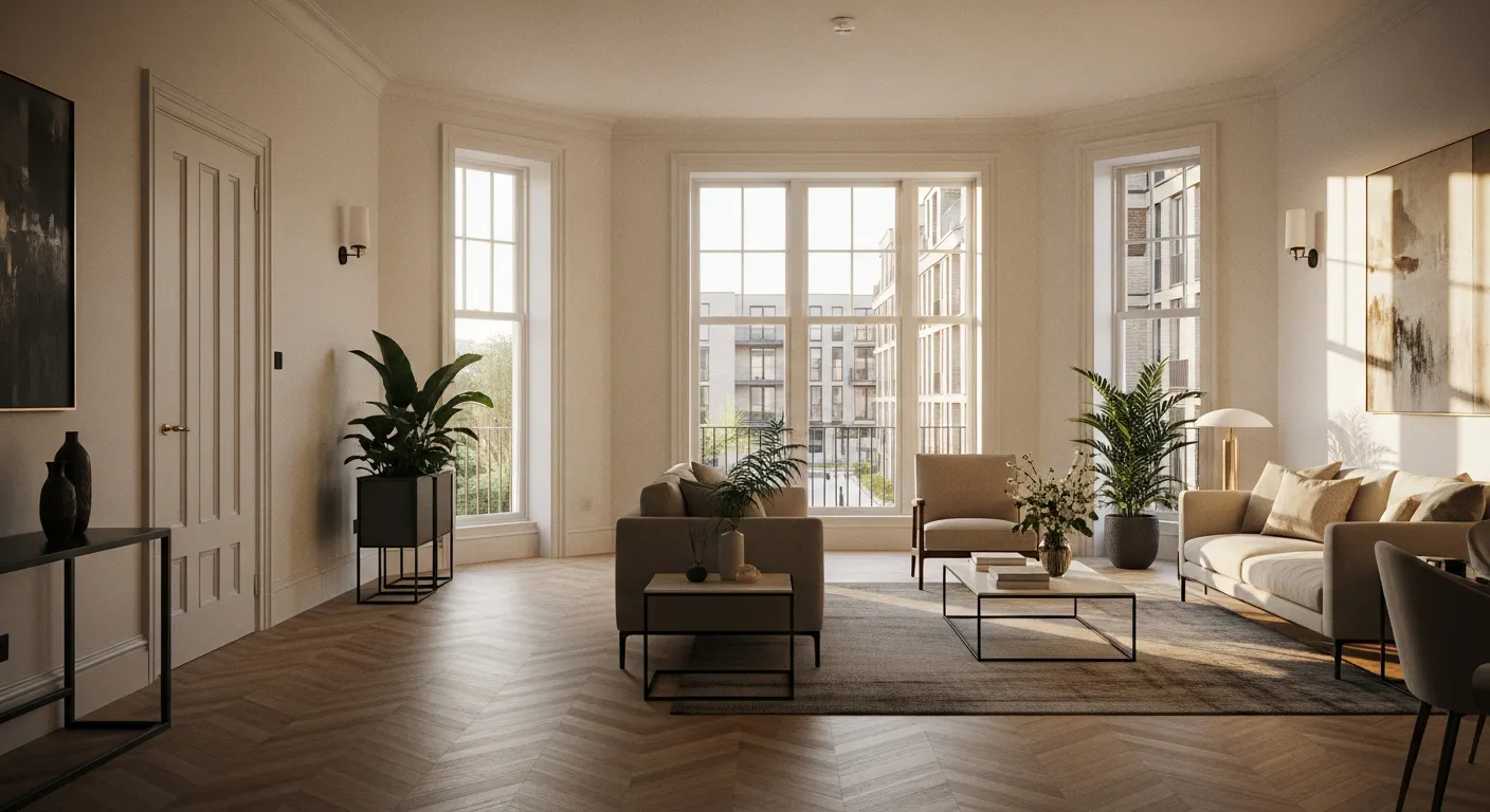 Intérieur d'un appartement neuf en VEFA aux frais de notaire réduits