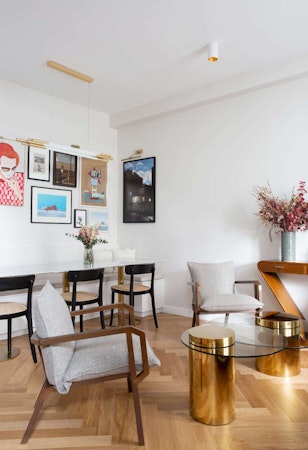 Rénovation d'un appartement de 60 m² à Paris 11 - coin salle à manger et séjour