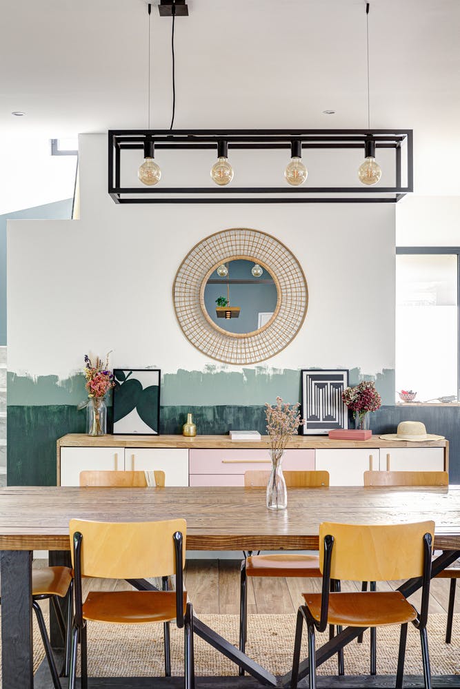 Table et plafonnier industriels / vintage