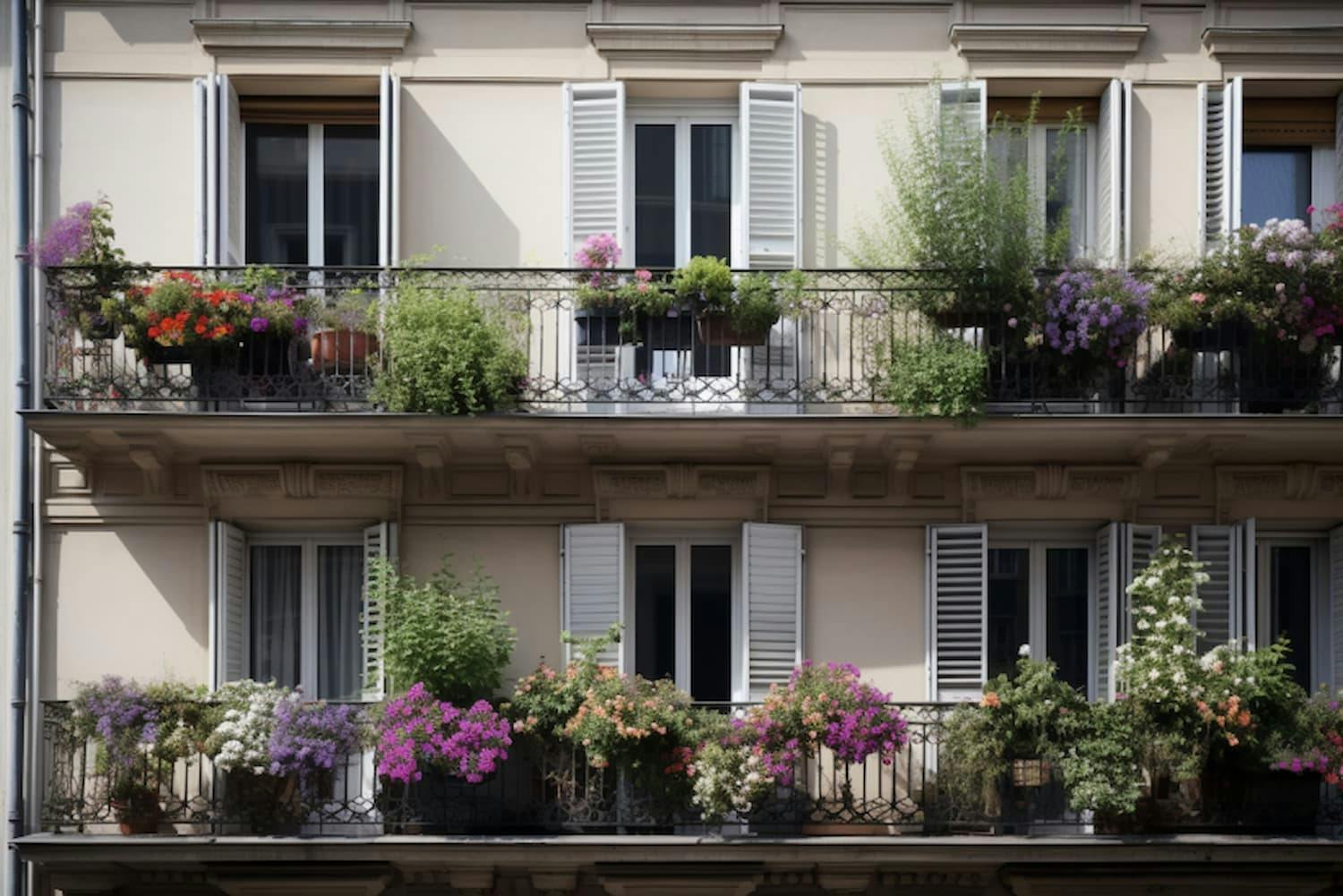 différents balcons