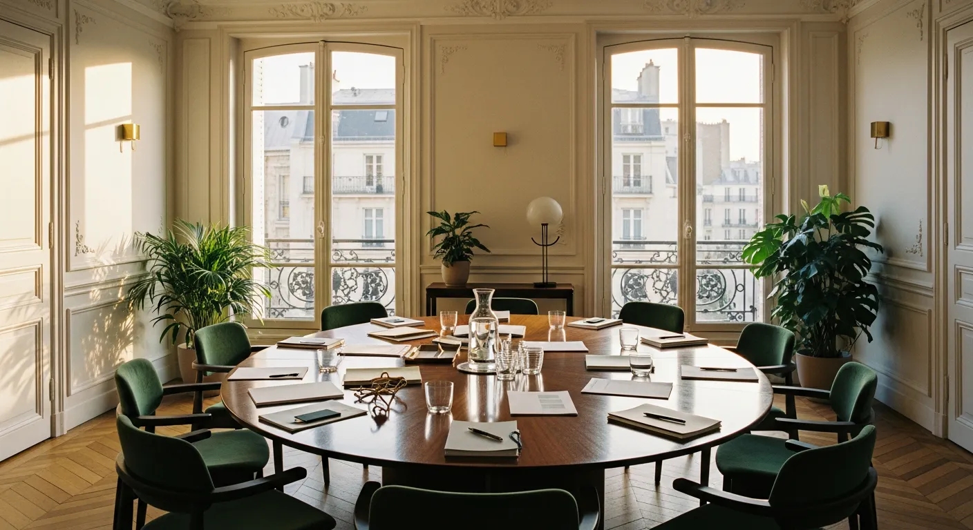 Salle de réunion du conseil syndical en copropriété