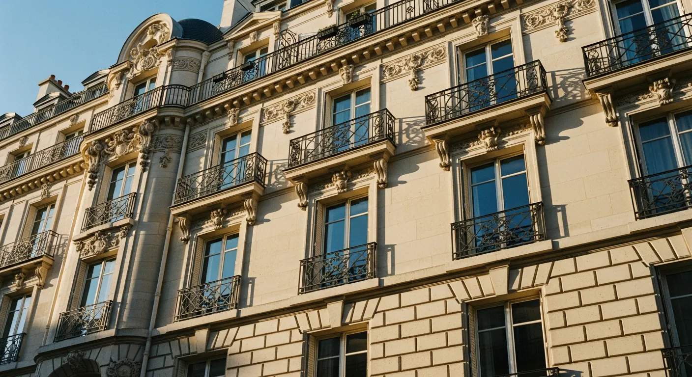 Immeuble haussmannien parisien représentant la transmission de patrimoine immobilier