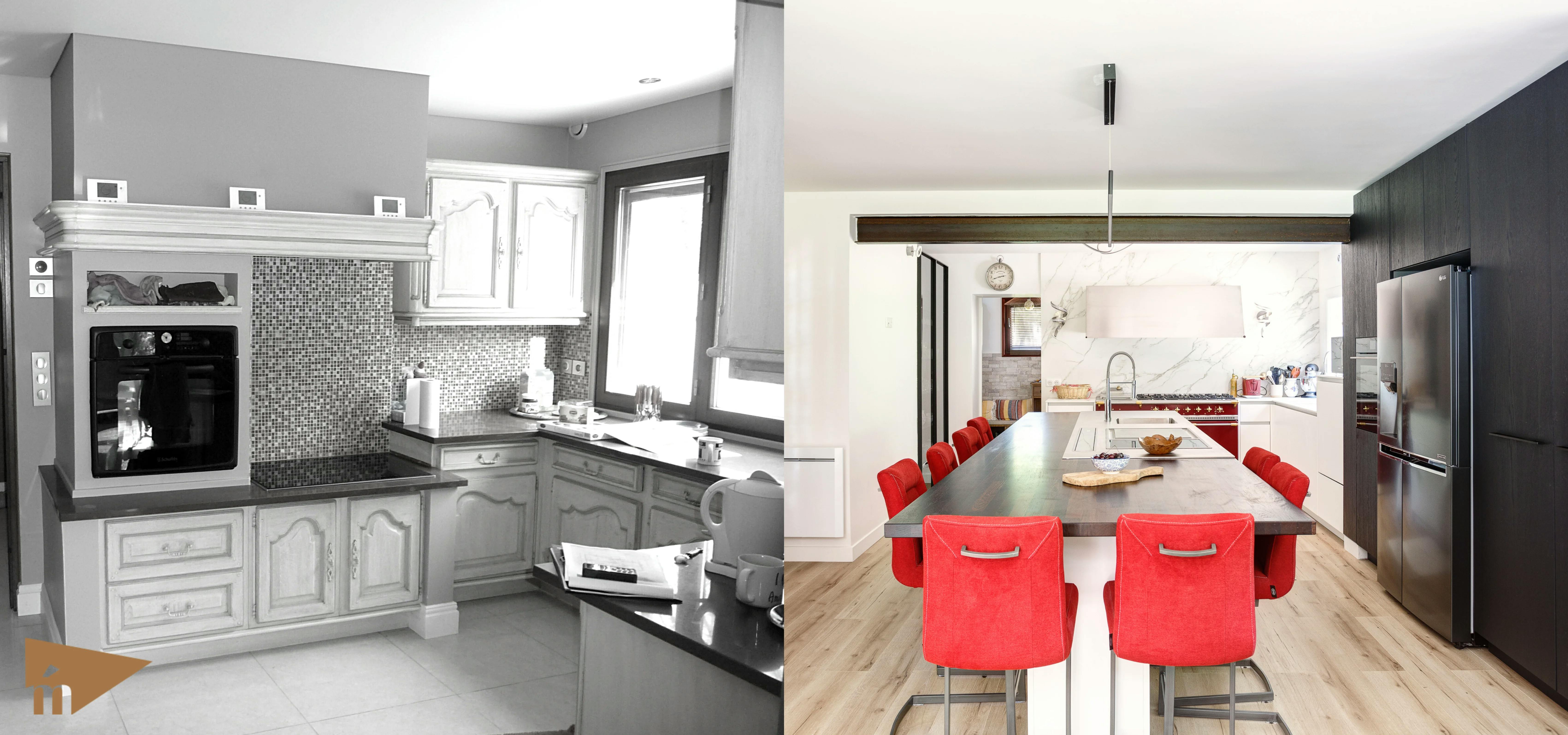 cuisine avant et après rénovation