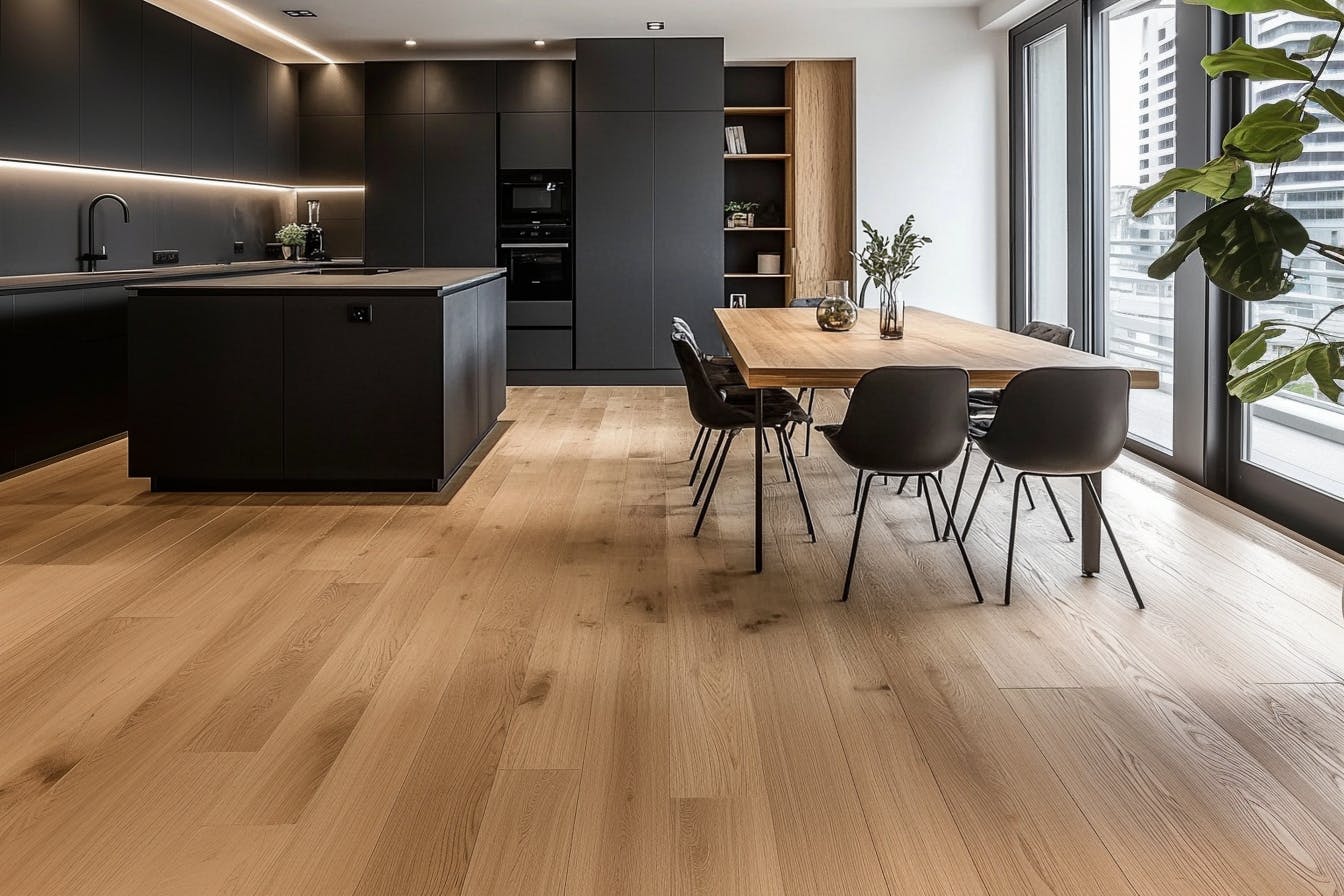 Cuisine avec parquet flottant
