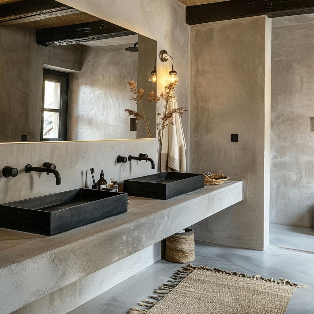 Salle de bain béton ciré