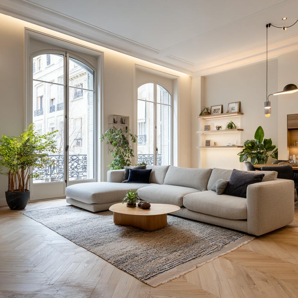 Salon moderne et lumineux