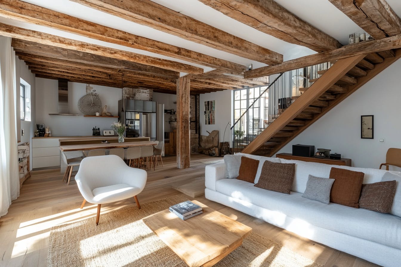 Maison avec poutre apparente annecy