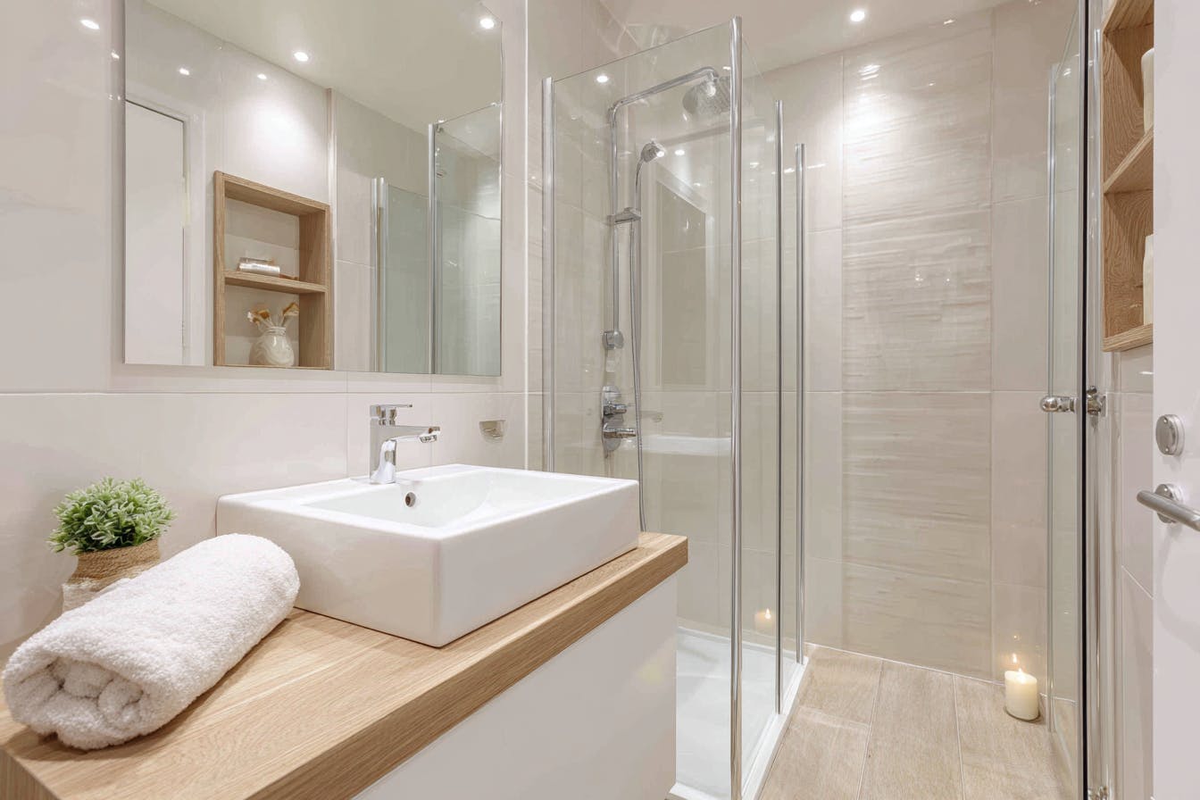 Petite salle de bain d'appartement