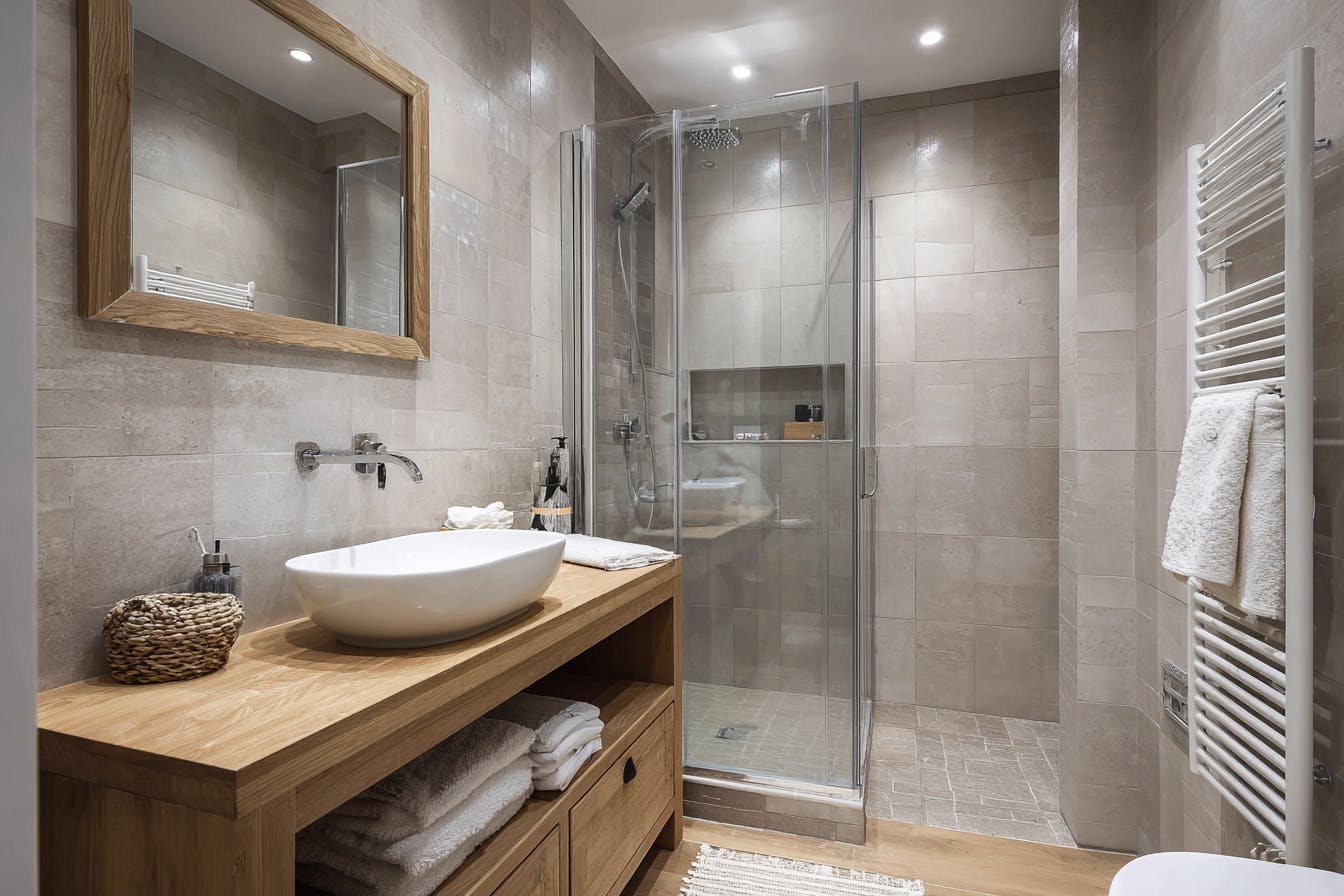Petite salle de bain sobre