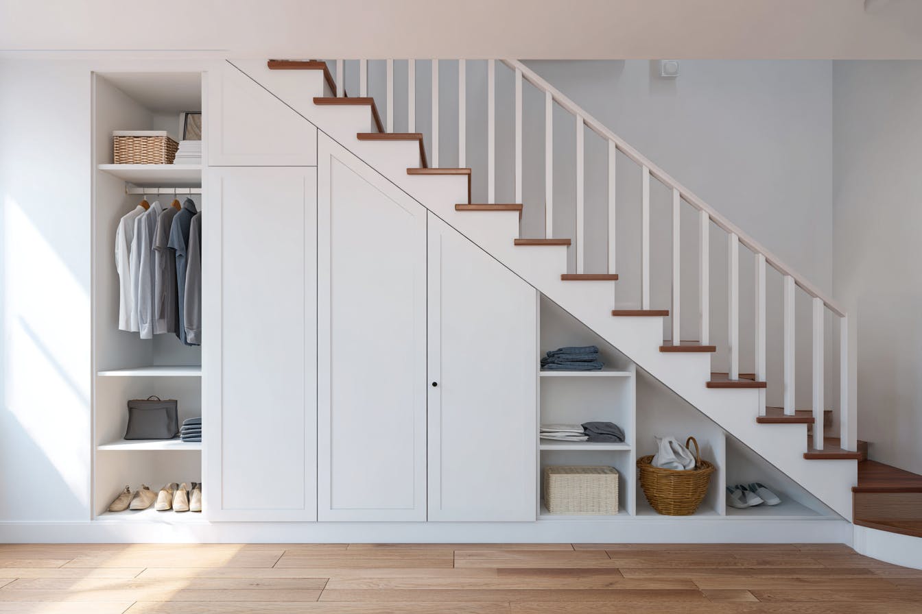 Optimisation des espaces avec rangement sous l'escalier