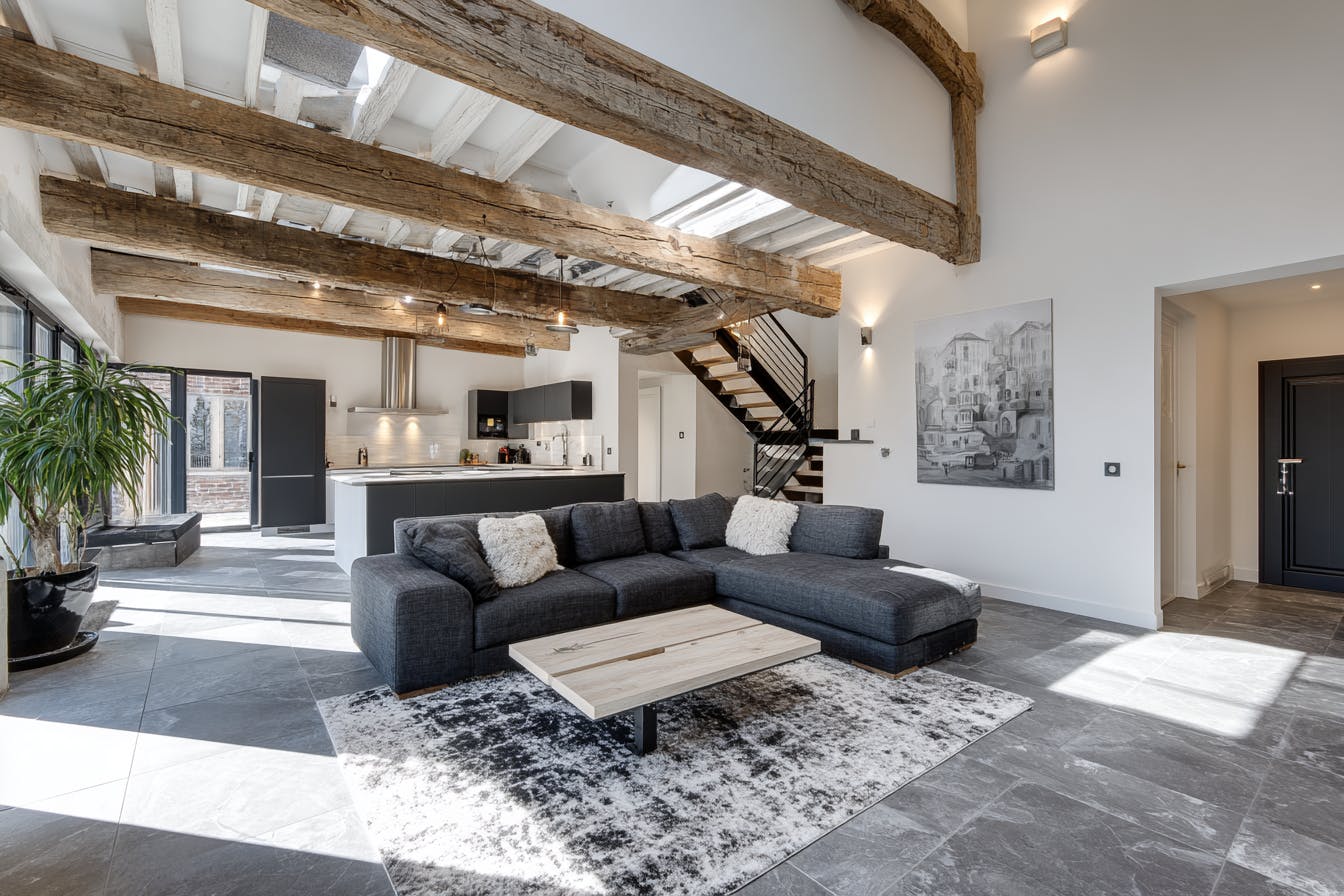 Intérieur grange moderne