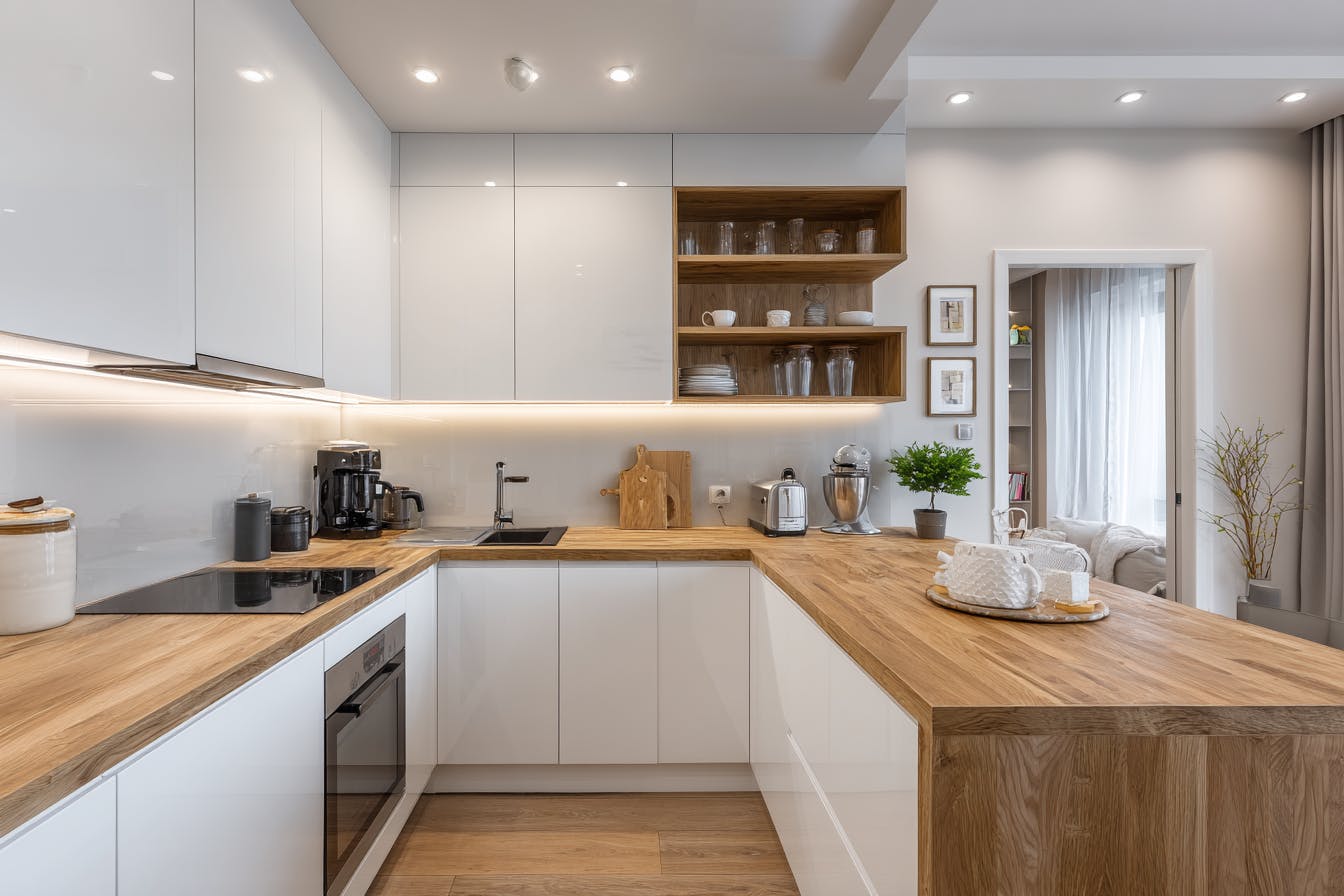 Cuisine en U appartement