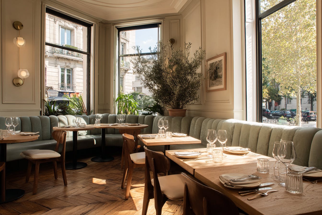Intérieur restaurant chic paris