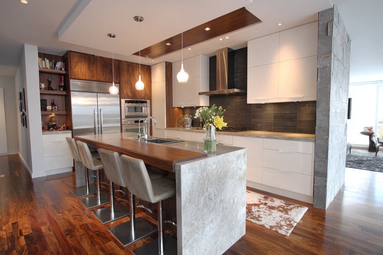 Cuisine sur mesure moderne appartement