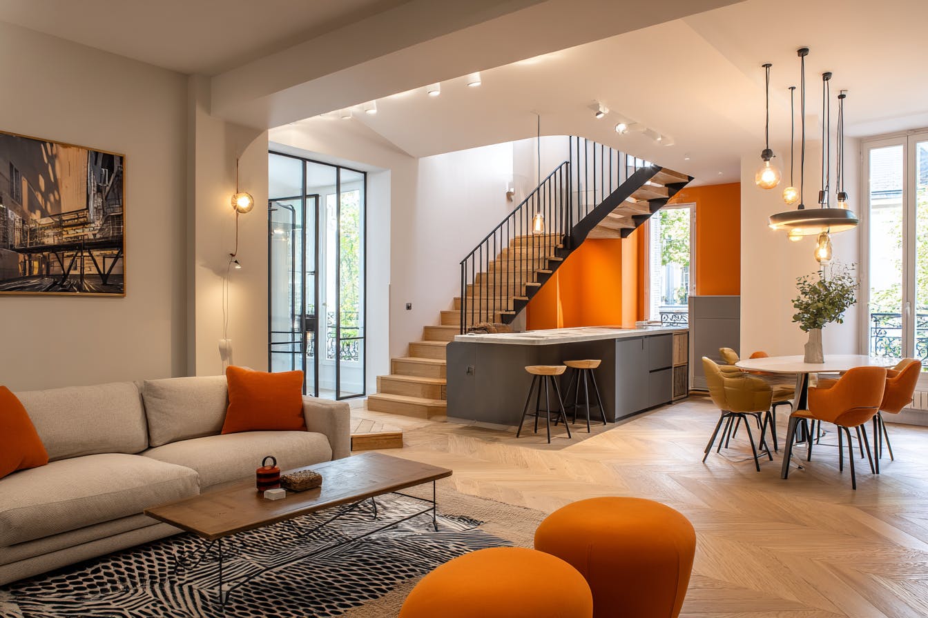 Intérieur créative appartement paris 20ème