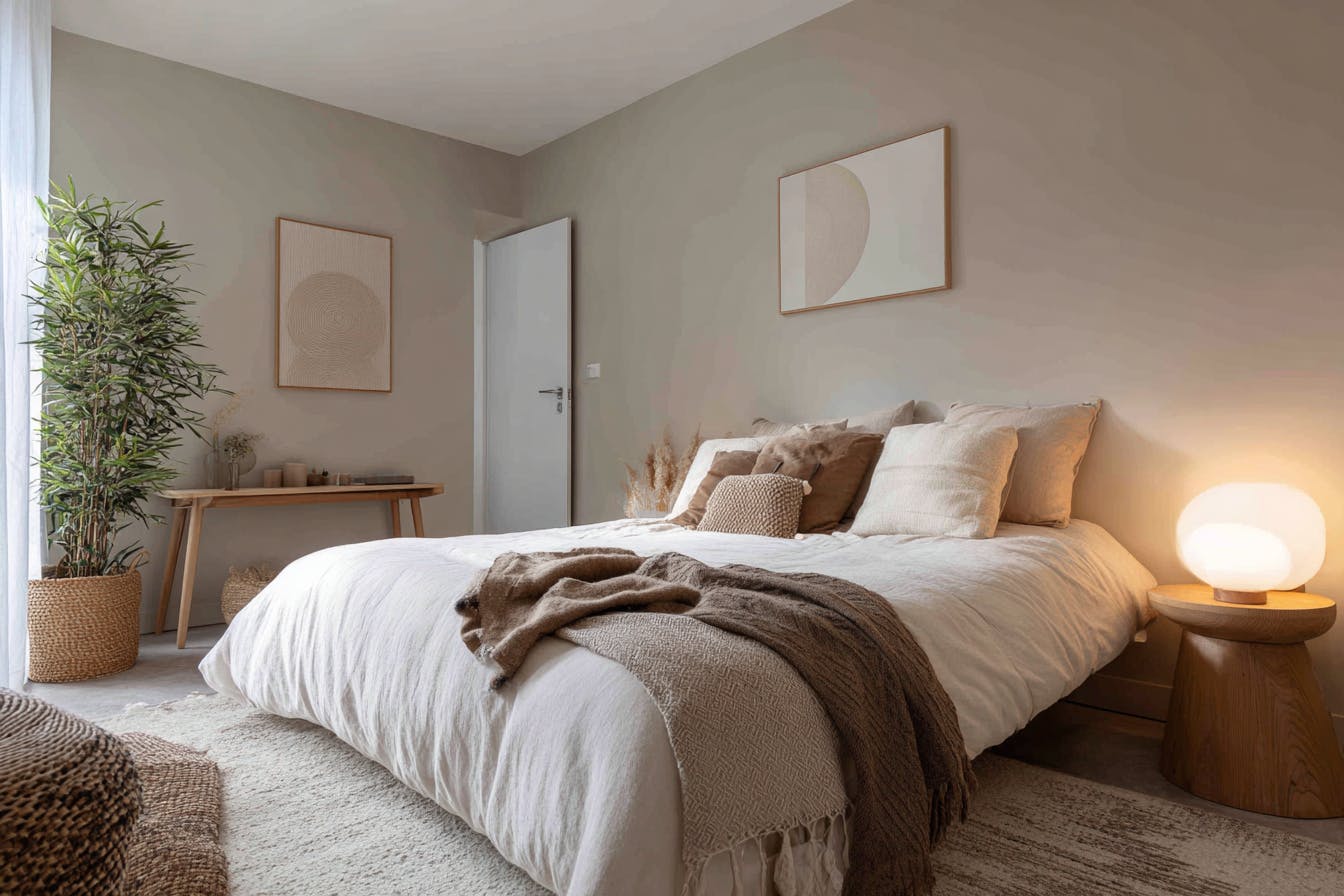Intérieur appartement chambre Pantin