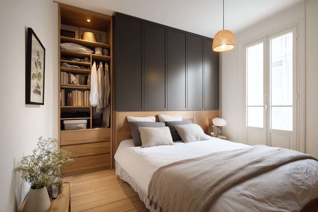 Chambre avec placard sur mesure
