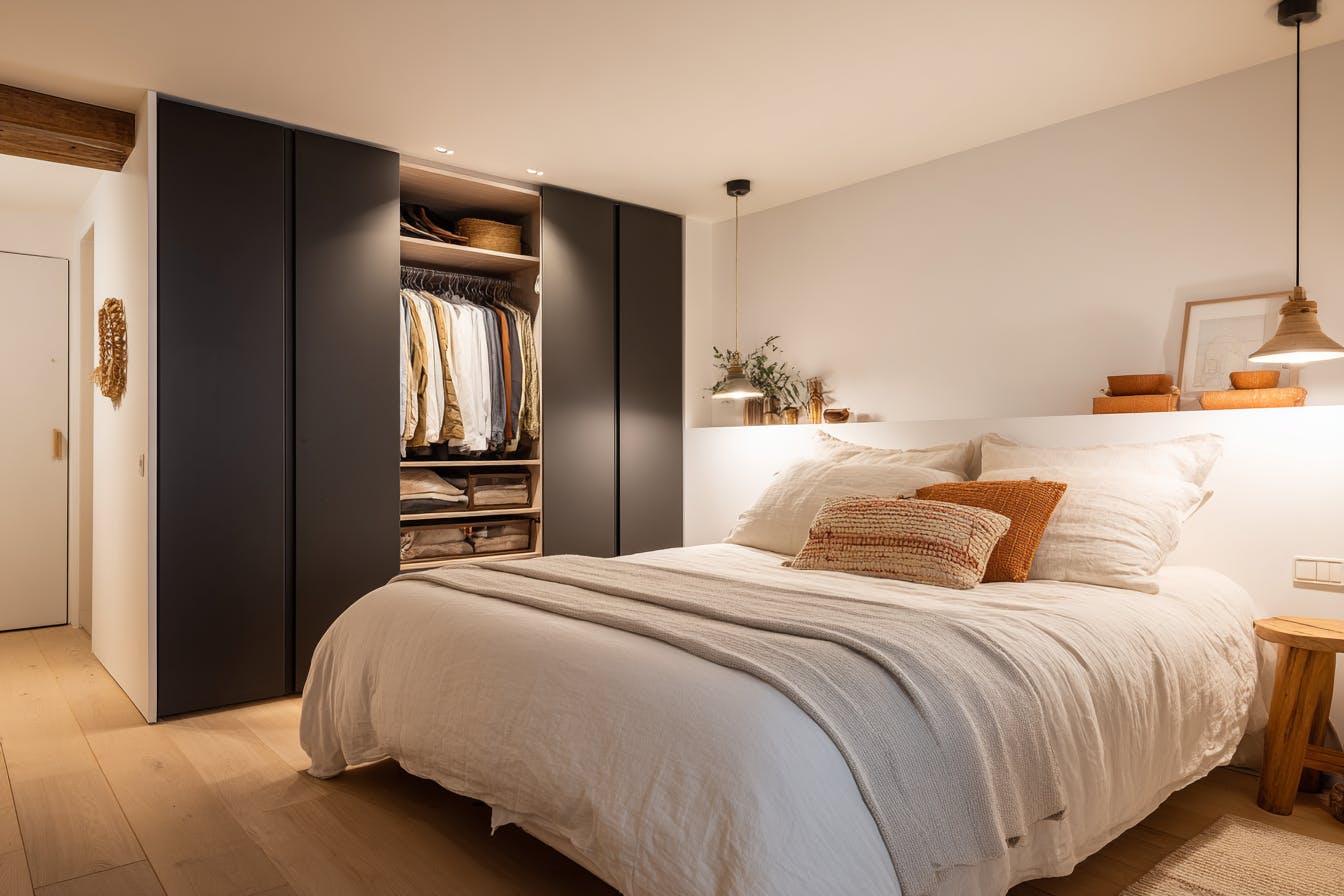 Chambre avec placard sur mesure