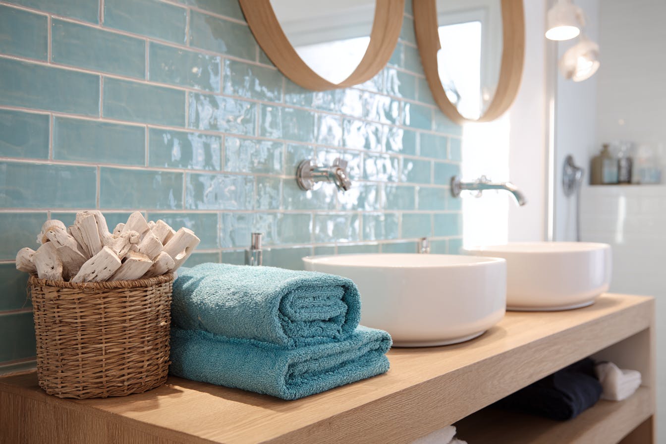 Salle de bain décoration marine