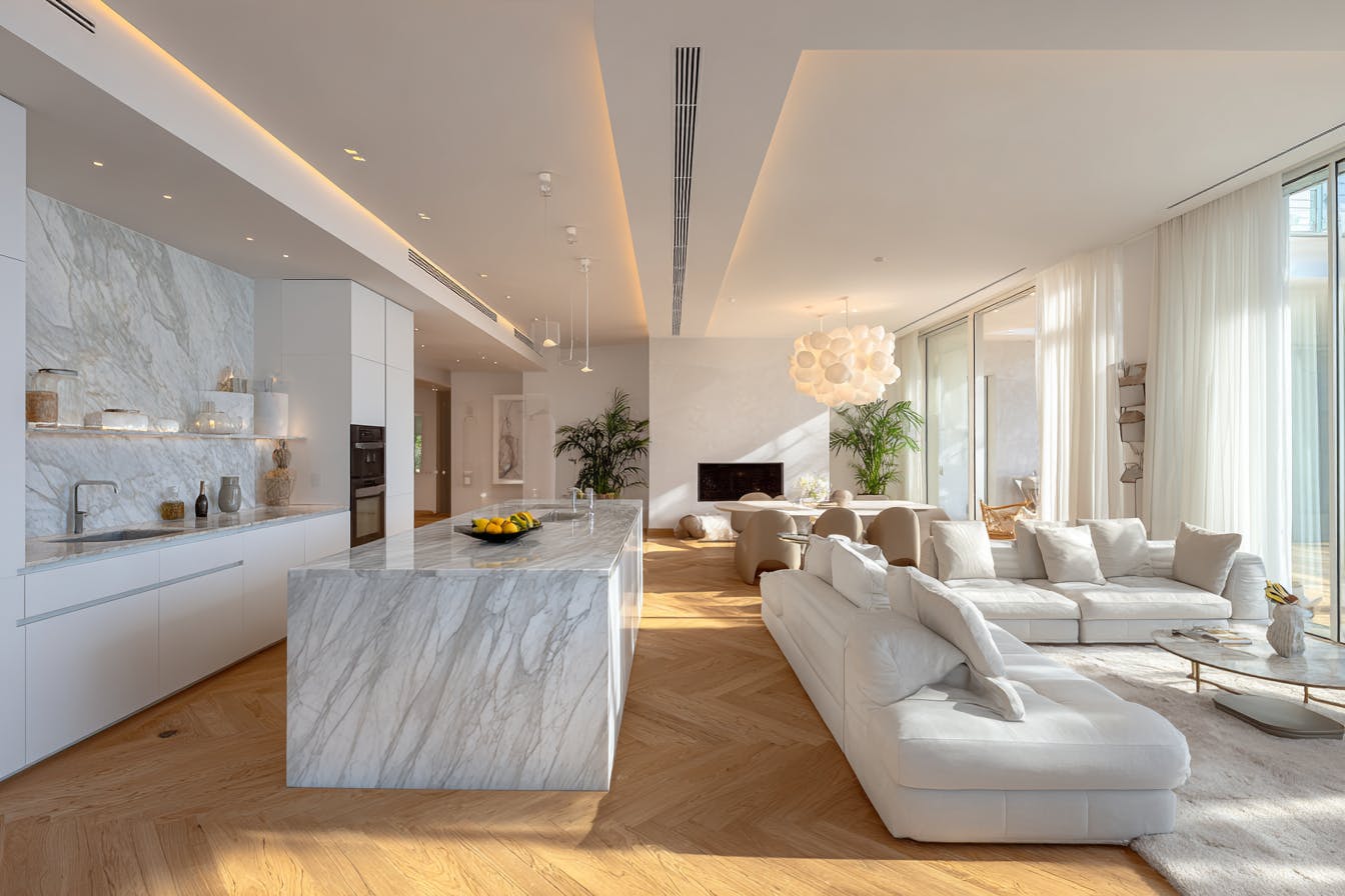 Villa moderne avec meuble marbre Antibes