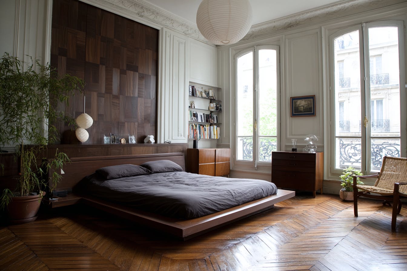 Parquet contre collée bois couleur brun foncé