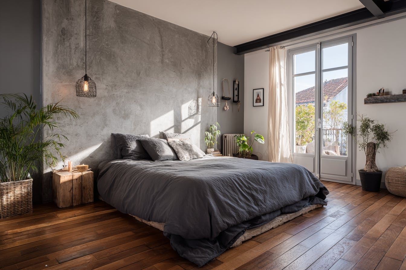 Chambre moderne et sombre Troyes