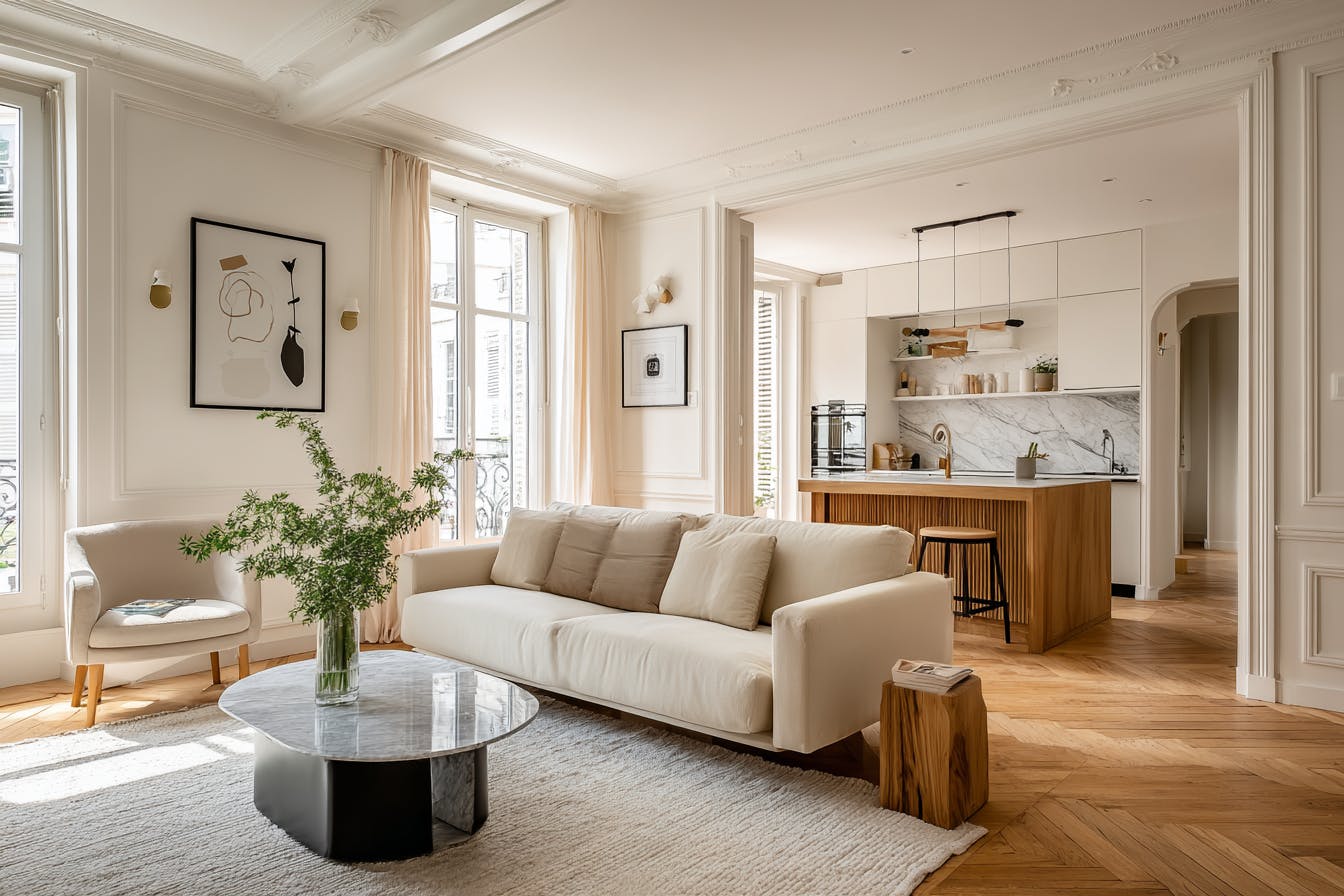 Intérieur appartement lumineux Poissy