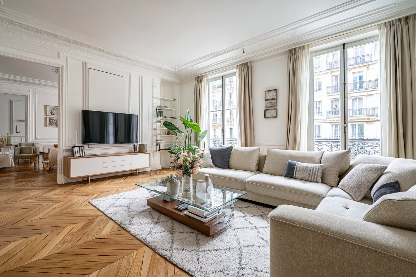 Intérieur moderne et lumineux 