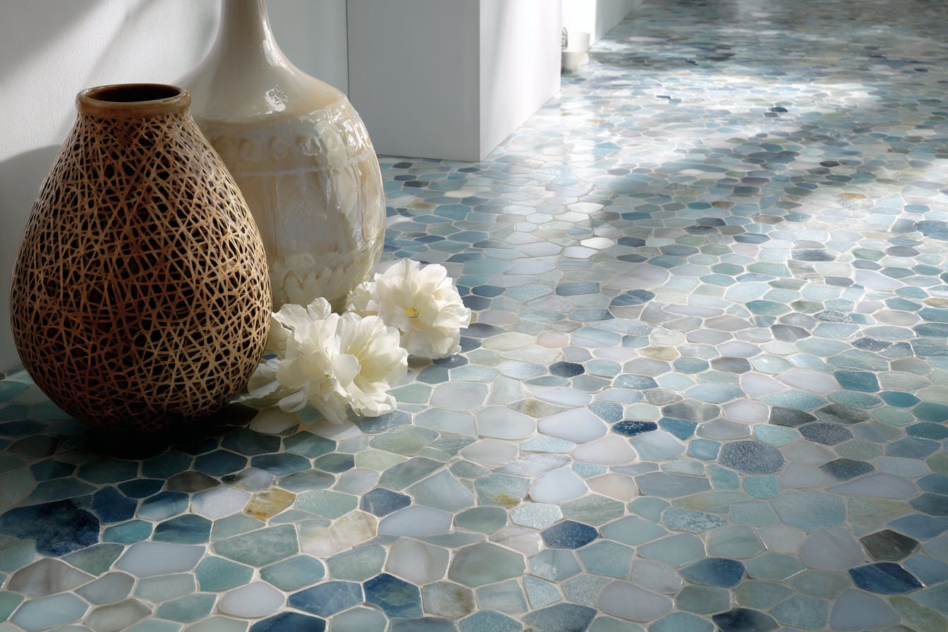 Carrelage sol mosaique