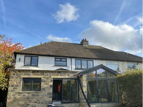 Extension en pierre d'une maison