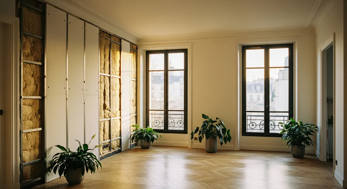 Travaux de rénovation énergétique dans un appartement ancien parisien