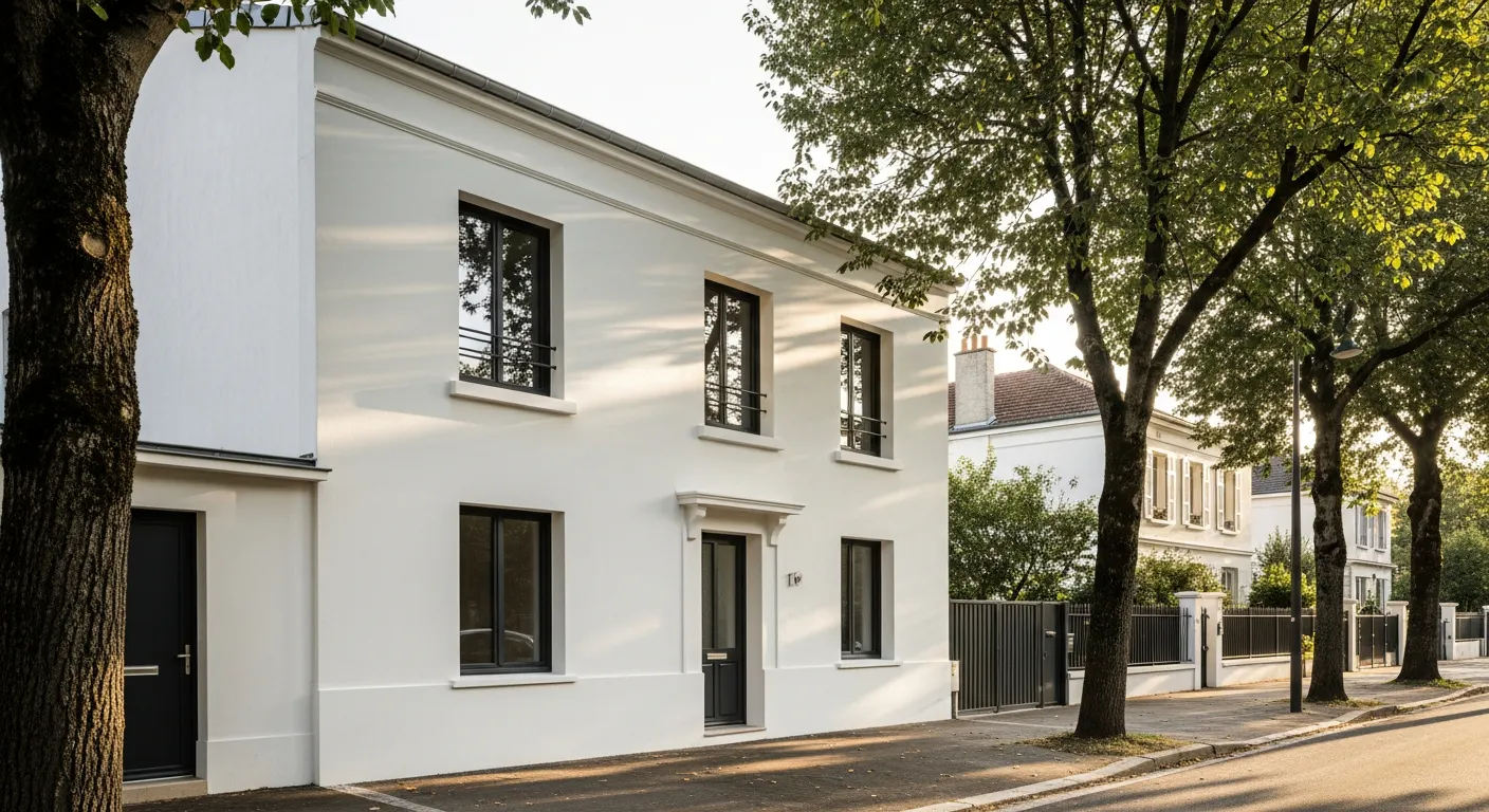 Maison rénovée en Seine-Saint-Denis - façade après travaux