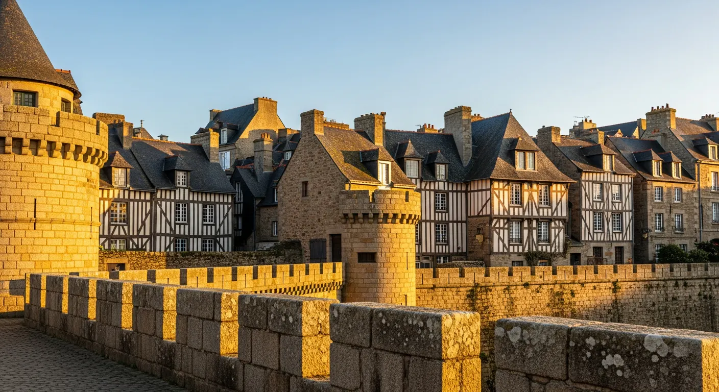 Remparts et maisons à colombages du centre historique de Vannes, Morbihan