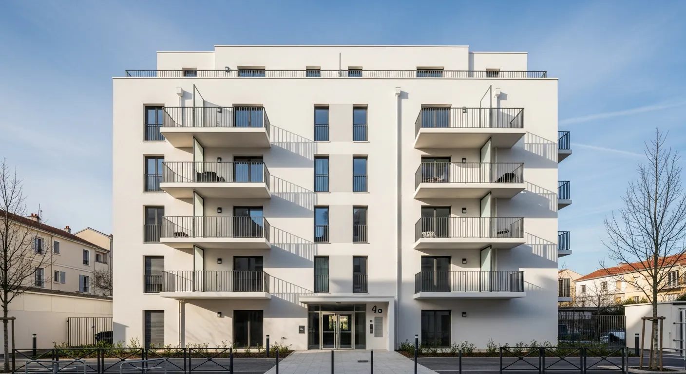 Immeuble résidentiel neuf en zone urbaine française