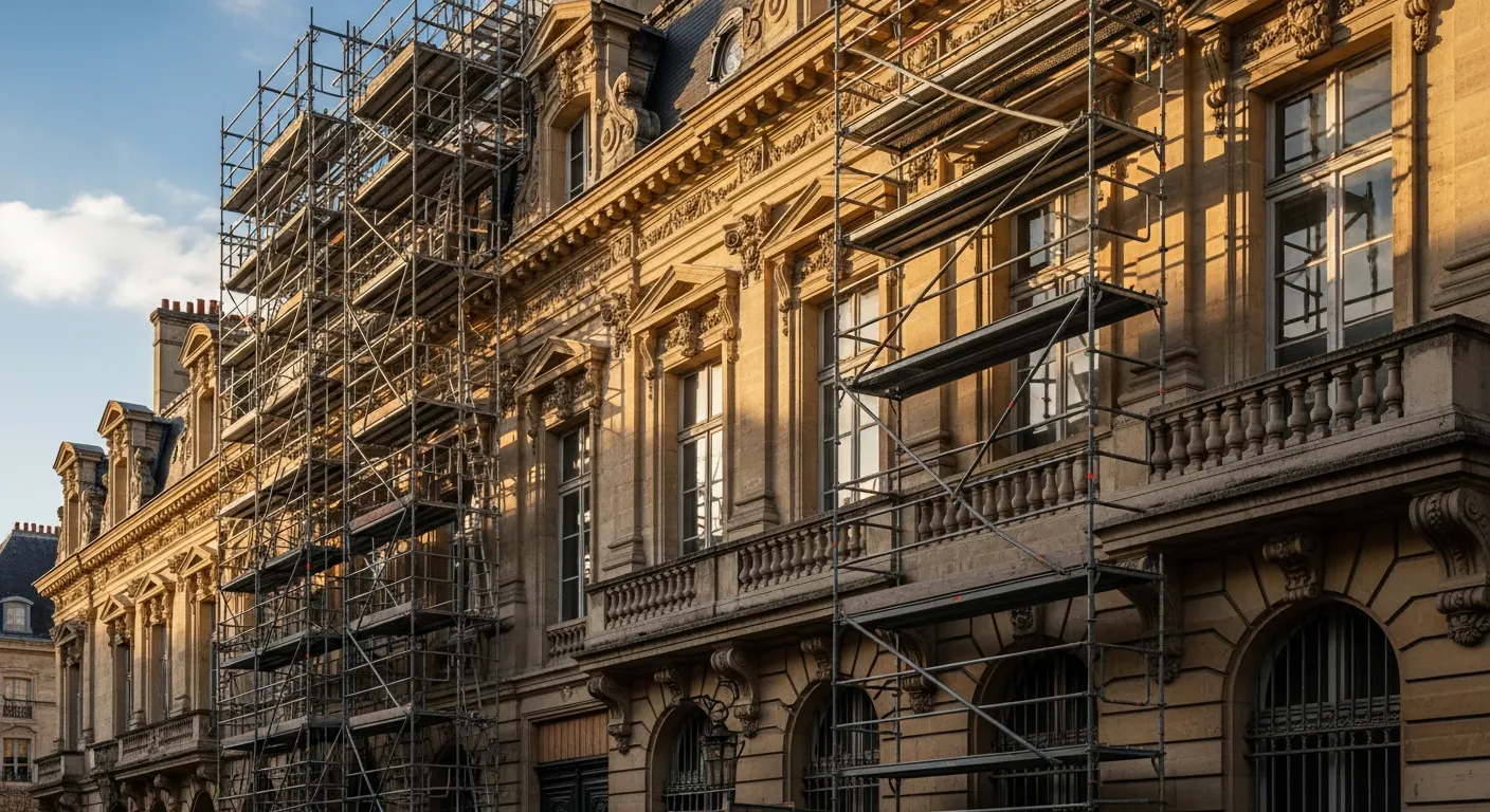 Façade en pierre de Bourgogne à Dijon, réhabilitation par un architecte