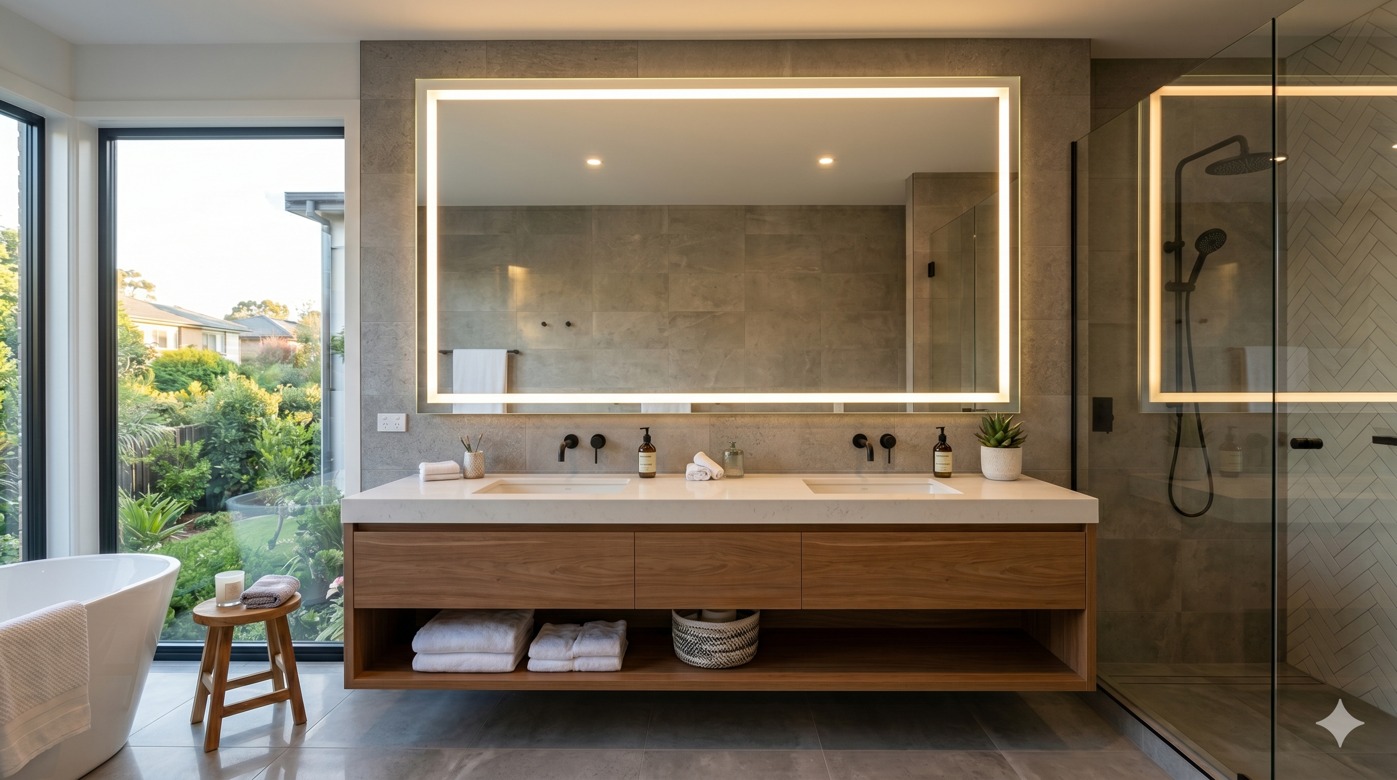 Grand miroir salle de bain 