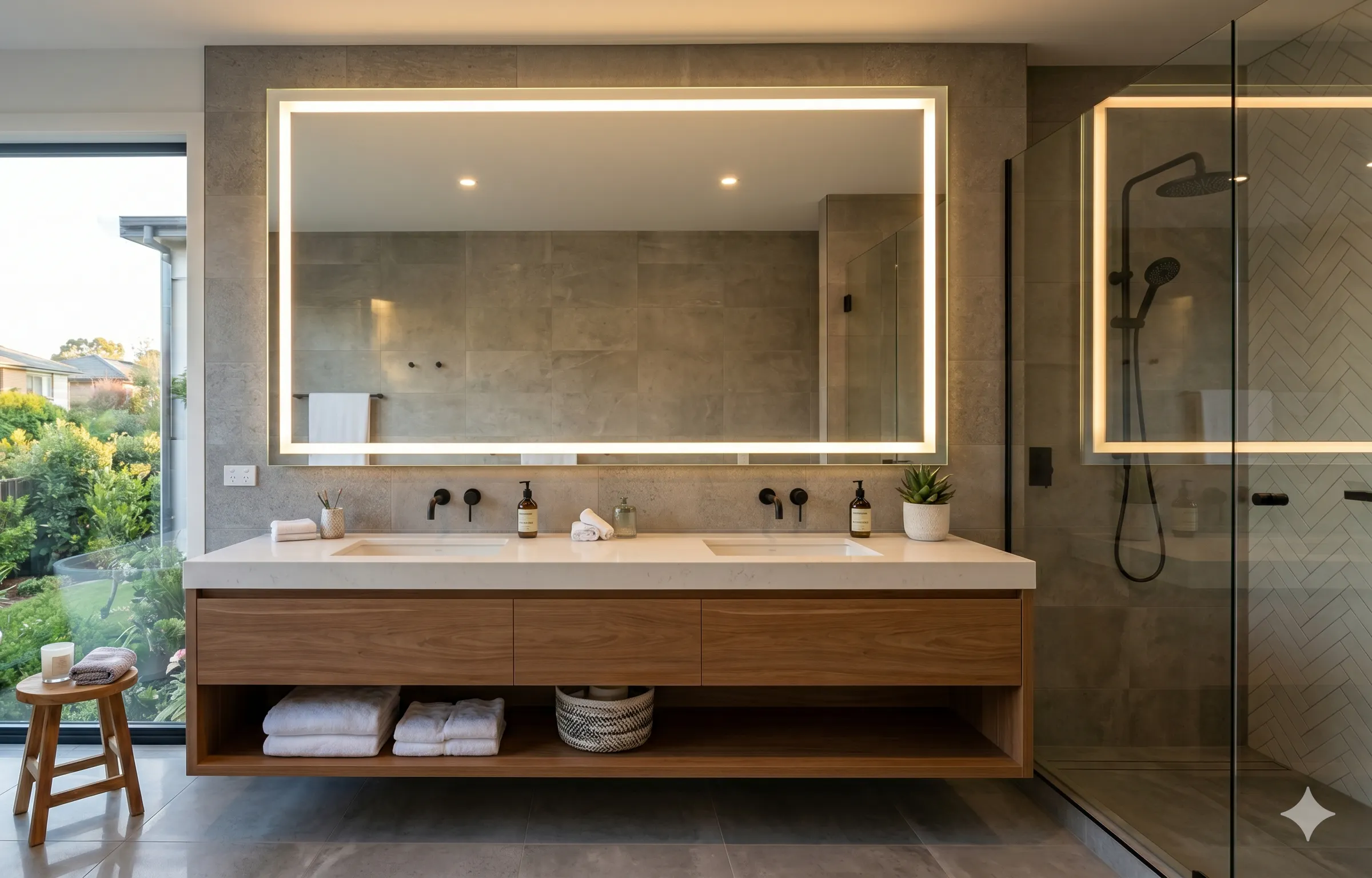Grand miroir salle de bain