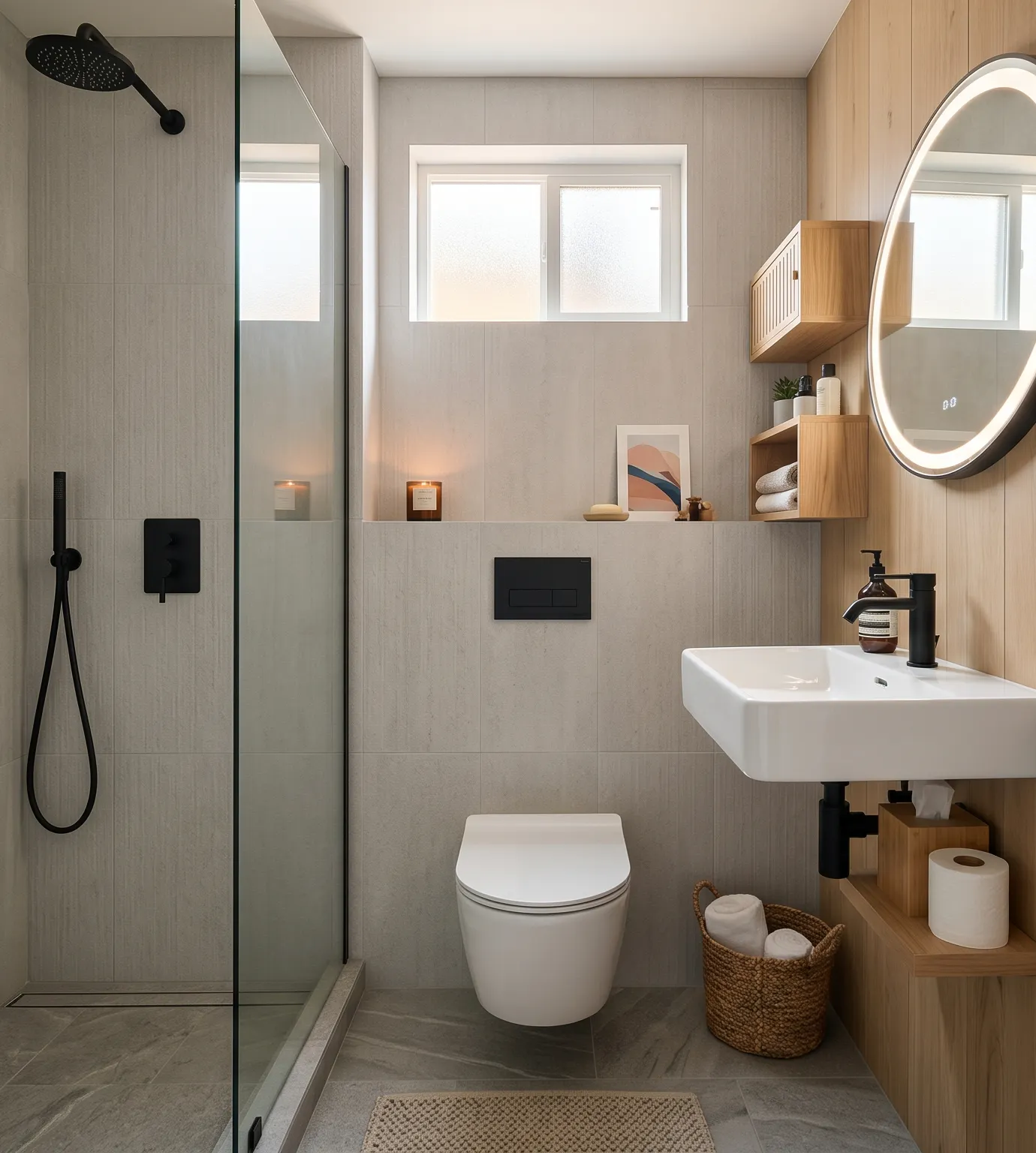 Salle de bain optimisée